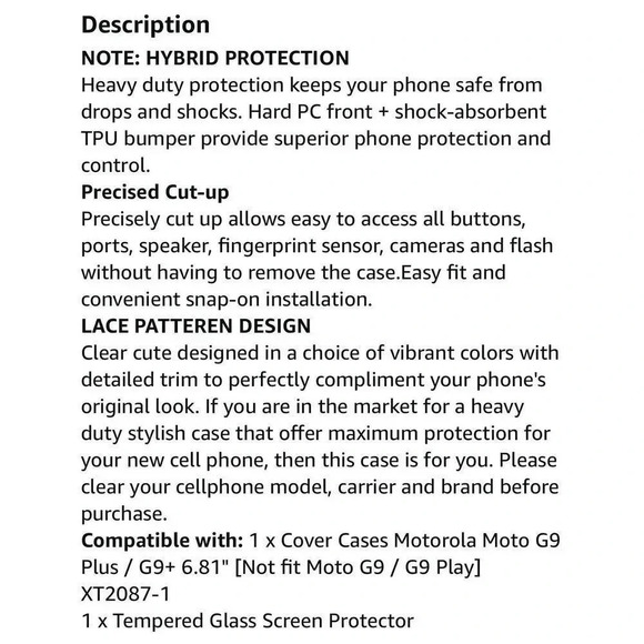 Flag Case For Moto G9 Plus XT2087-1 6.81” With Tempered Glass Screen Protector - Picture 8 of 9